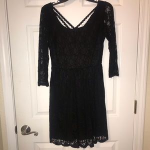 Black lace dress